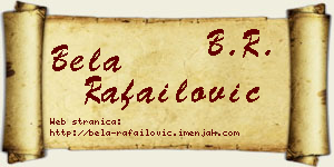 Bela Rafailović vizit kartica